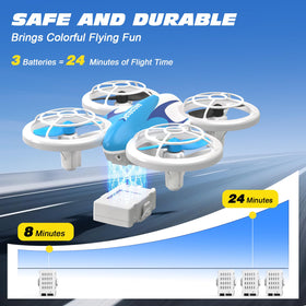 BlueFire Mini Drone performs 360° flips for exciting indoor fun.