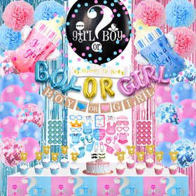 Bluegogo 36-inch gender reveal balloon with pink blue confetti for a dramatic moment