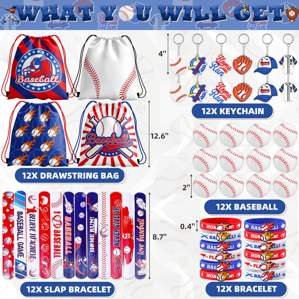 Bluegogo mini baseballs add authentic fun to party favors and activities.