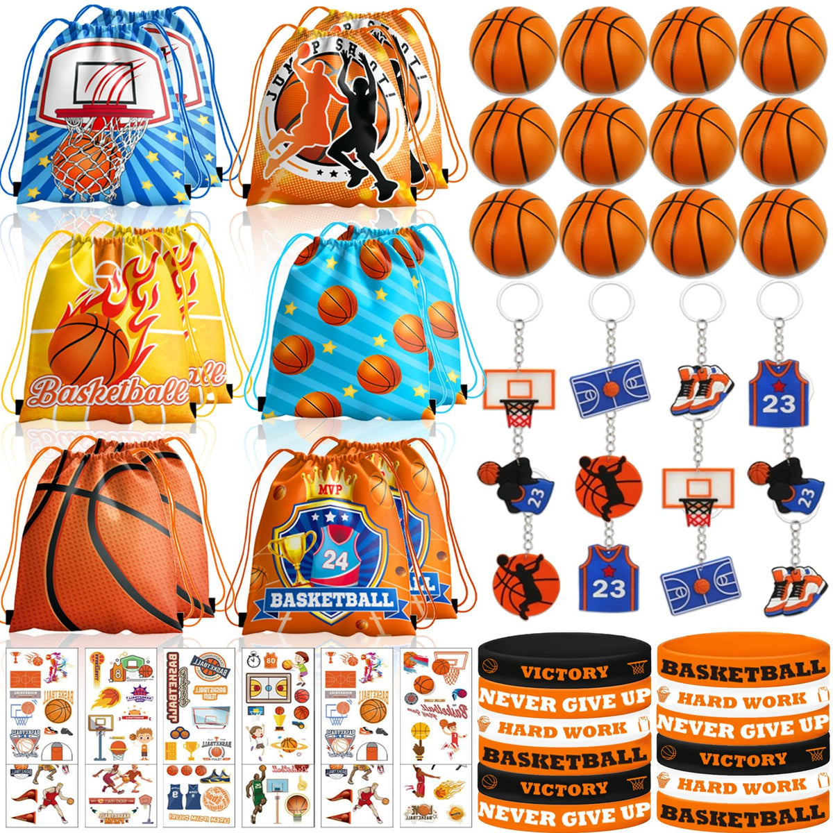 Bluegogo basketball drawstring bag pattern 1: durable party favor for kids