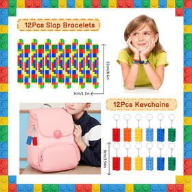 Bluegogo block-themed party bags for organized gift distribution.