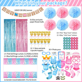 Bluegogo Boy OR Girl foil balloons and banners celebrate the moment