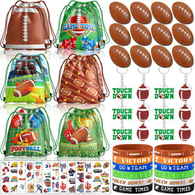 Bluegogo football drawstring bag pattern 1 for party favors and easy carrying.