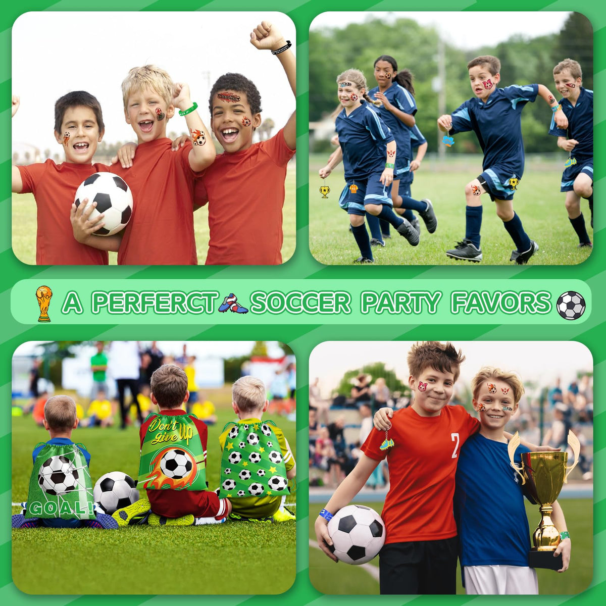 Bluegogo soccer slap bracelets spark excitement and are easy to wear during games.