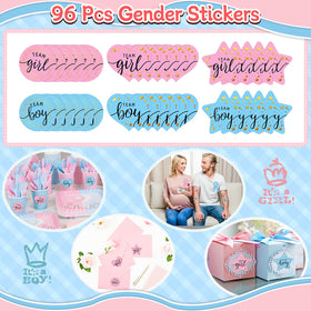 Bluegogo team boy girl button pins make gender reveal moments shareable.