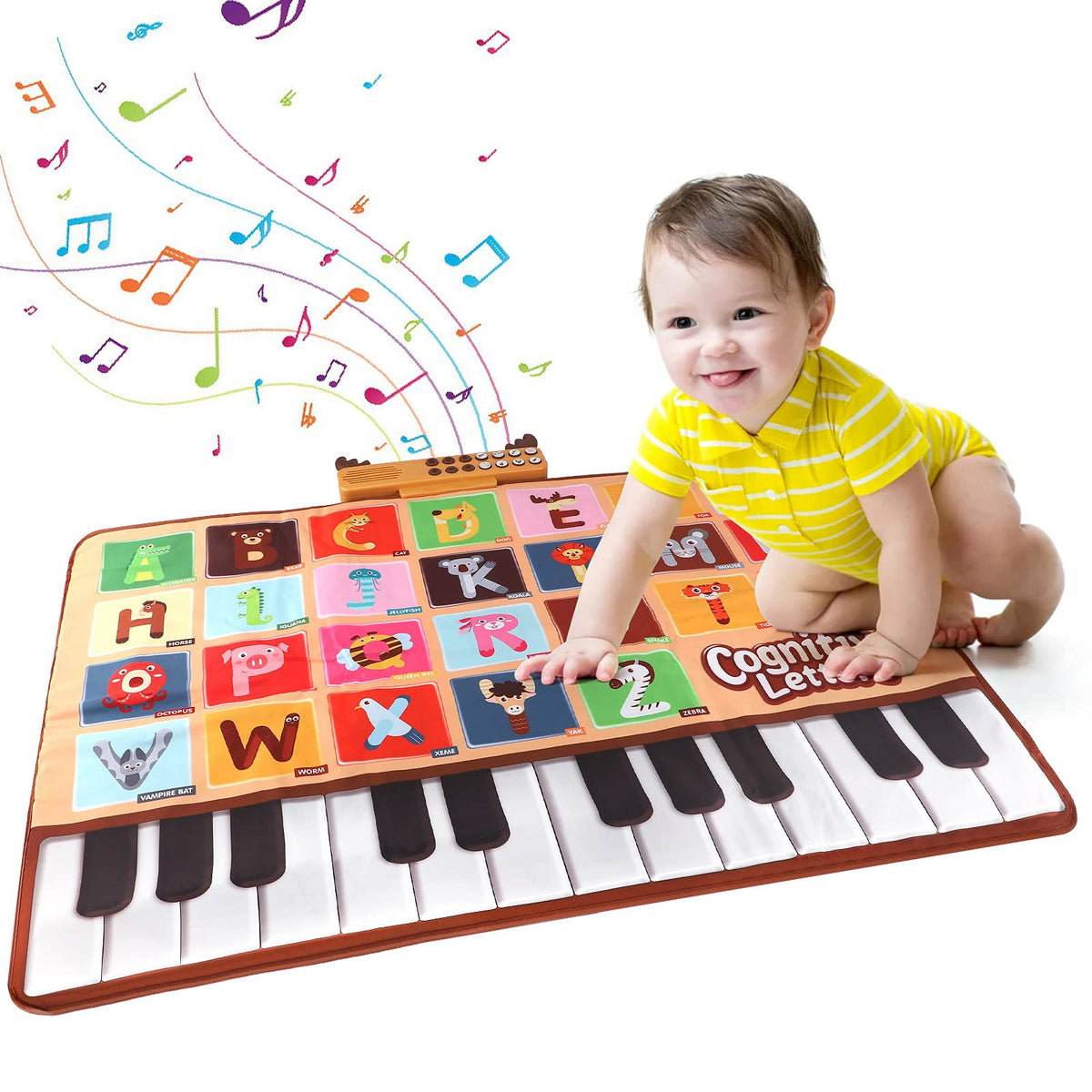Bluejay Baby Piano Mat shows piano keys for hands-on play and discovery