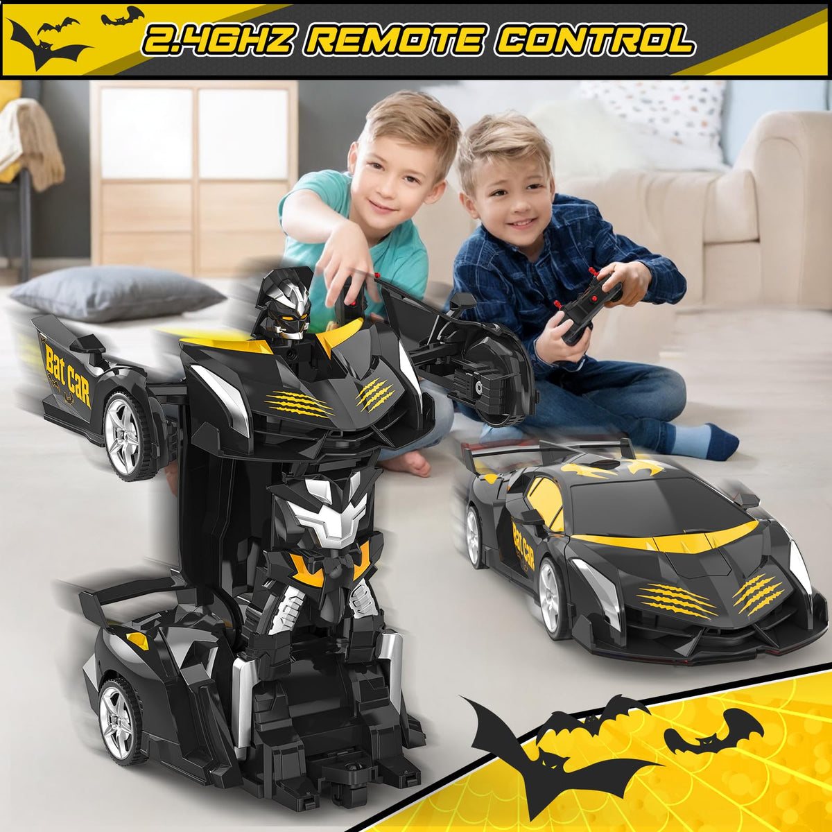 BlueJAY RC Car remote at 2.4GHz for interference-free racing.