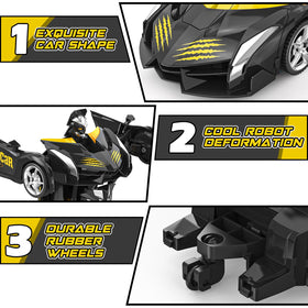 BlueJAY Transform RC Car battery charger included for longer play.