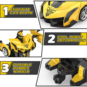 BLUEJAY Transform RC Car battery pack enables extended play sessions.