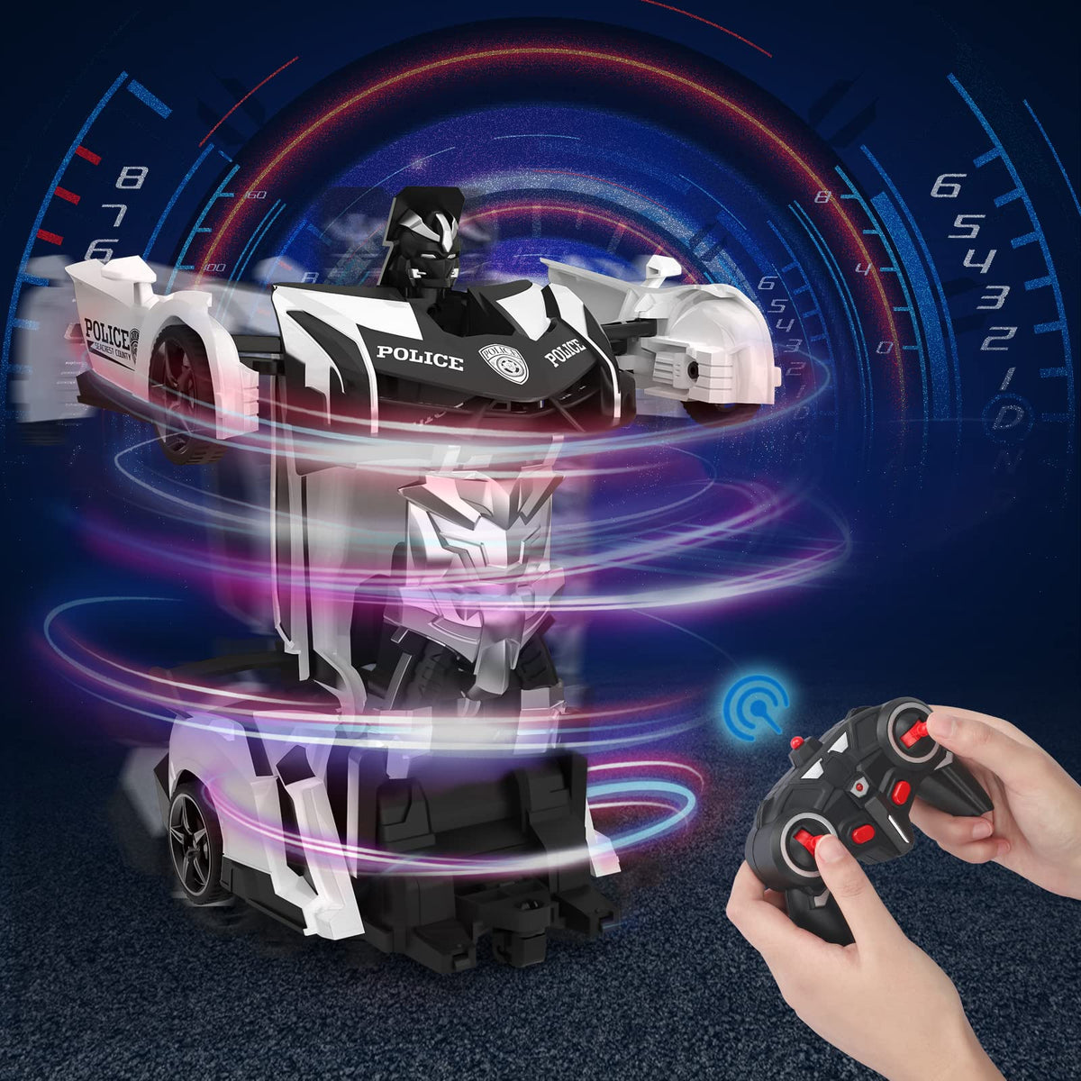 BlueJAY Transform RC Car packaging contents, ideal gift-ready set.