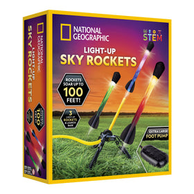 Bluemarble air rocket toy with LED-lit foam rockets soaring up to 100 feet