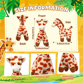 Blueweenly 12-pack giraffe plush, ideal for party decor and gifts