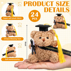 Blueweenly 4-inch plush graduation bear ready for party favors