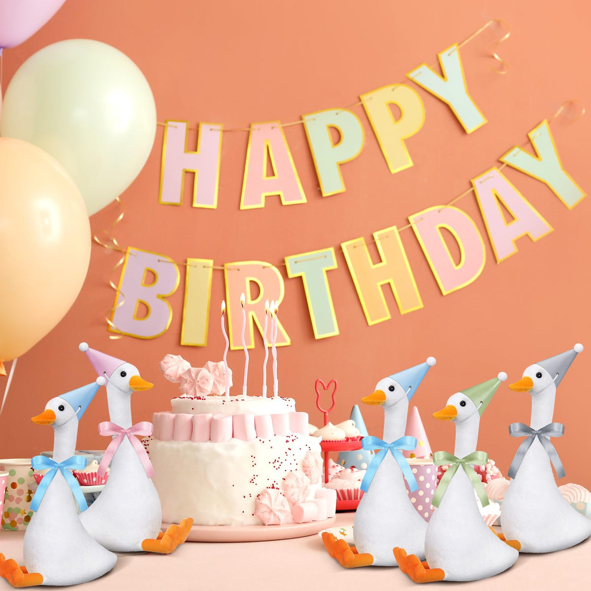 Blueweenly baby shower goose decor adds whimsy to celebrations.
