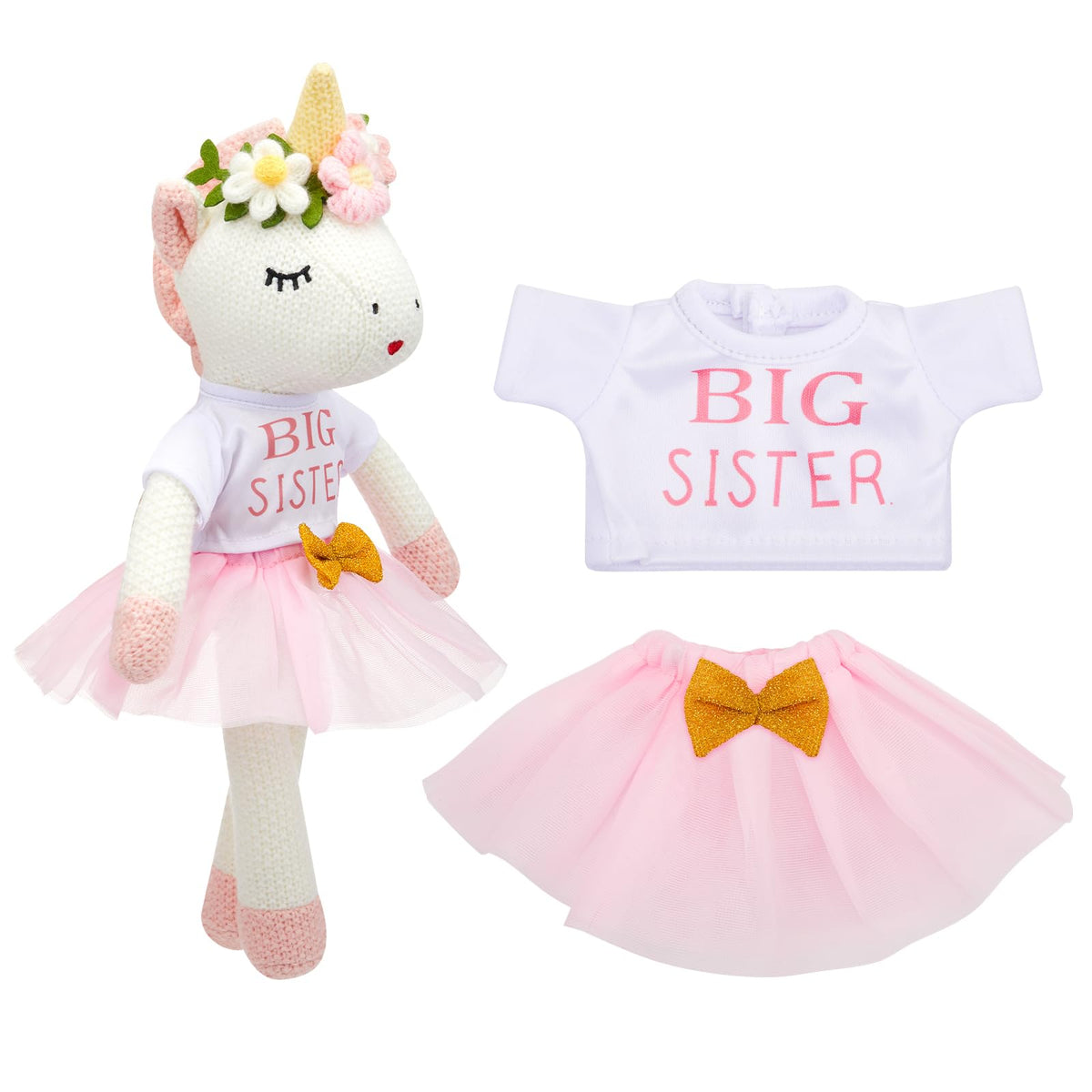 Blueweenly big-sister unicorn plush for cozy hugs and imaginative play.
