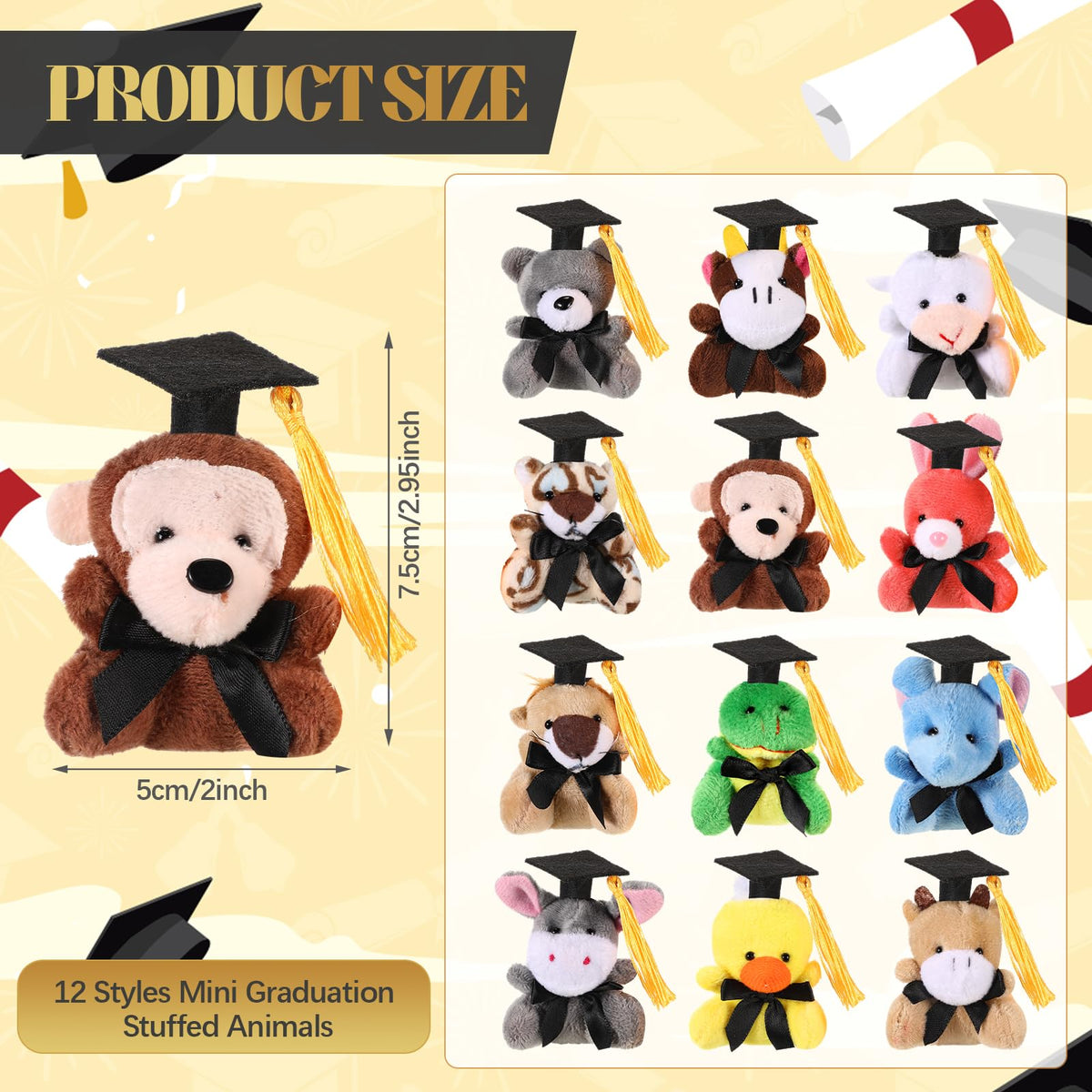 Blueweenly colorful grad plush used as door and window decorations.