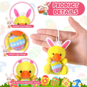 Blueweenly Easter mini plush duck keychain, versatile decor for doors, backpacks, or gifts