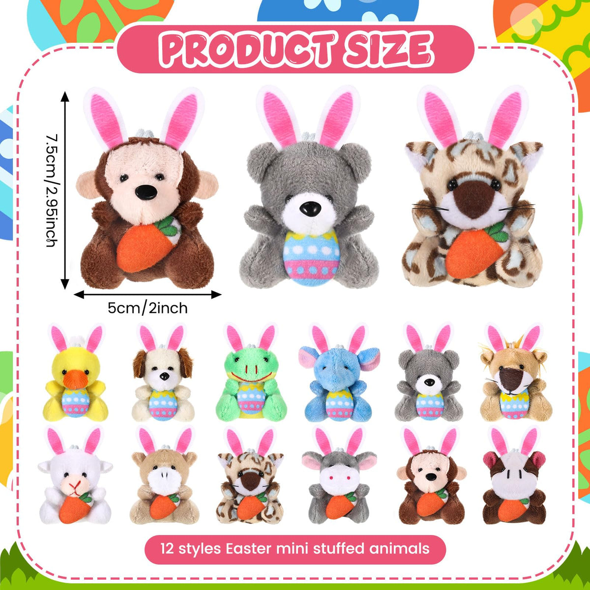 Blueweenly Easter mini plush egg design keychain, great as a holiday party favor