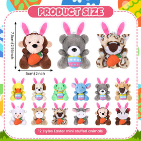 Blueweenly Easter mini plush egg design keychain, great as a holiday party favor