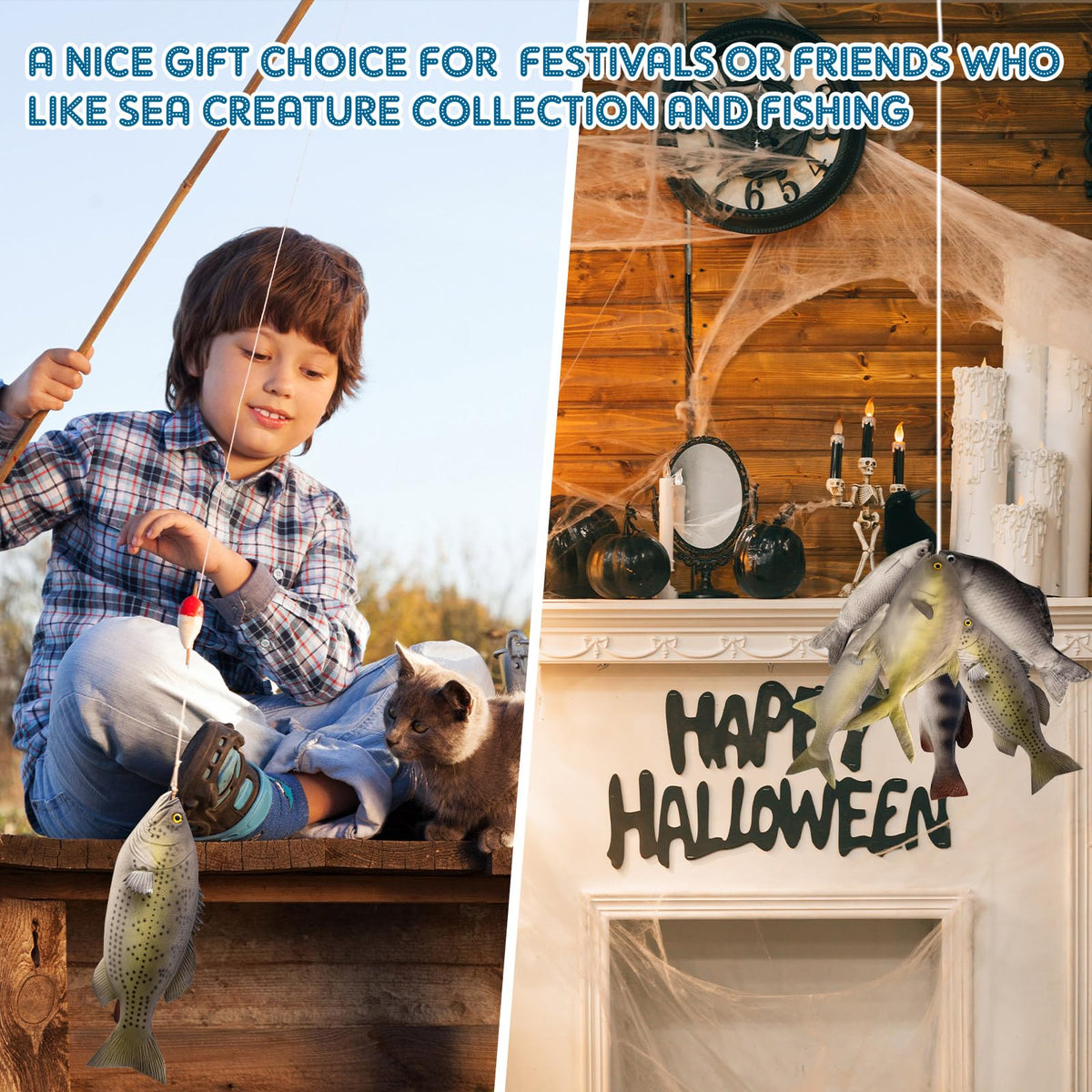 Blueweenly small sea fish for compact displays and props.