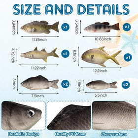 Blueweenly striped bass fake fish for lifelike party decor and photo props.