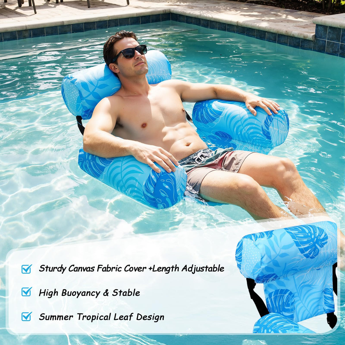 Blueweenly four-pack pool floats for group pool days.