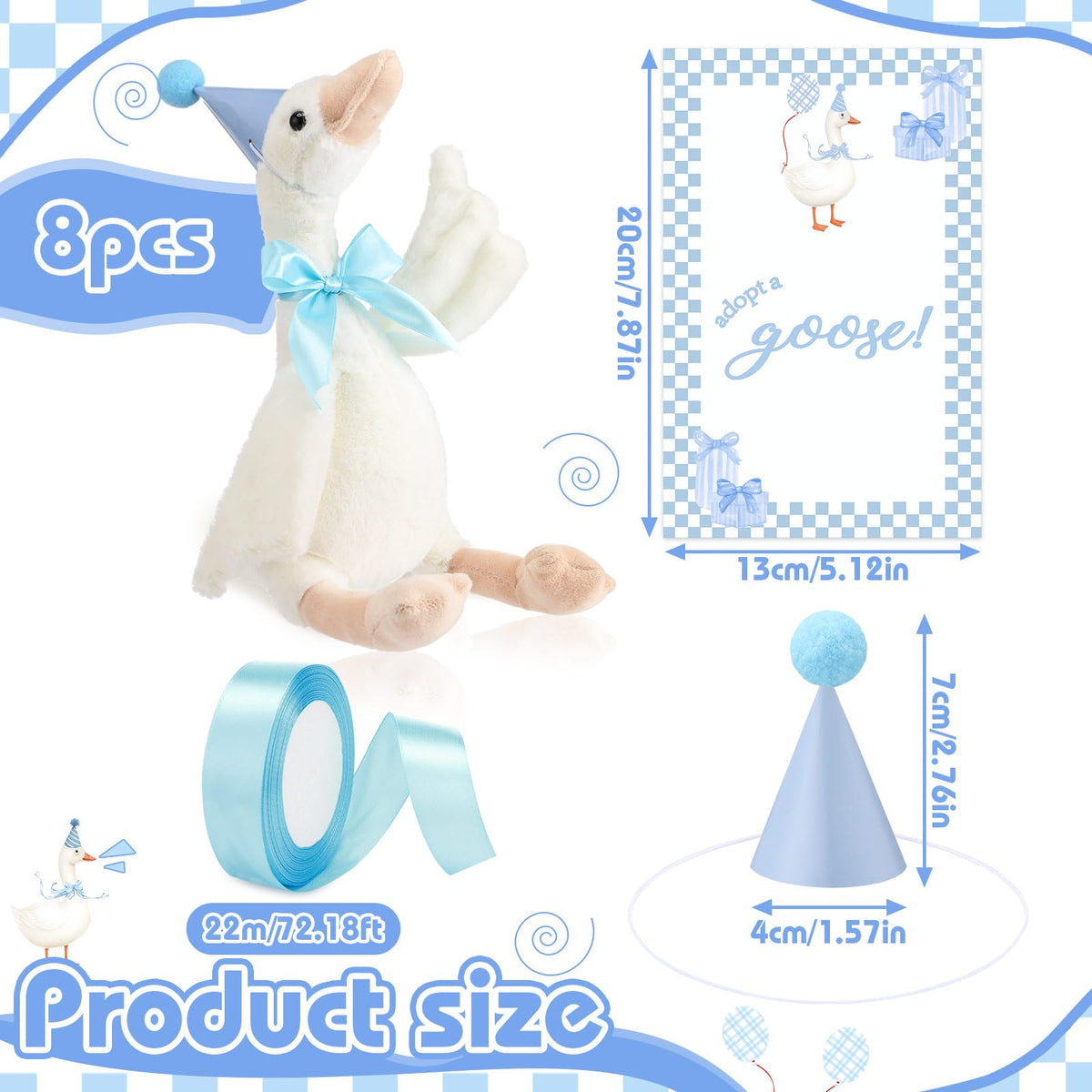 Blueweenly goose figure close-up shows craftsmanship and soft color tones