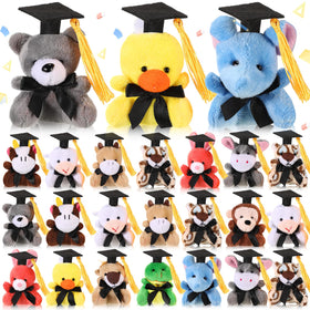 Blueweenly graduation mini plush bear with cap, ideal as party favors.