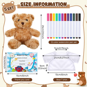 Blueweenly brown teddy bear with graduation-ready look for crafting.