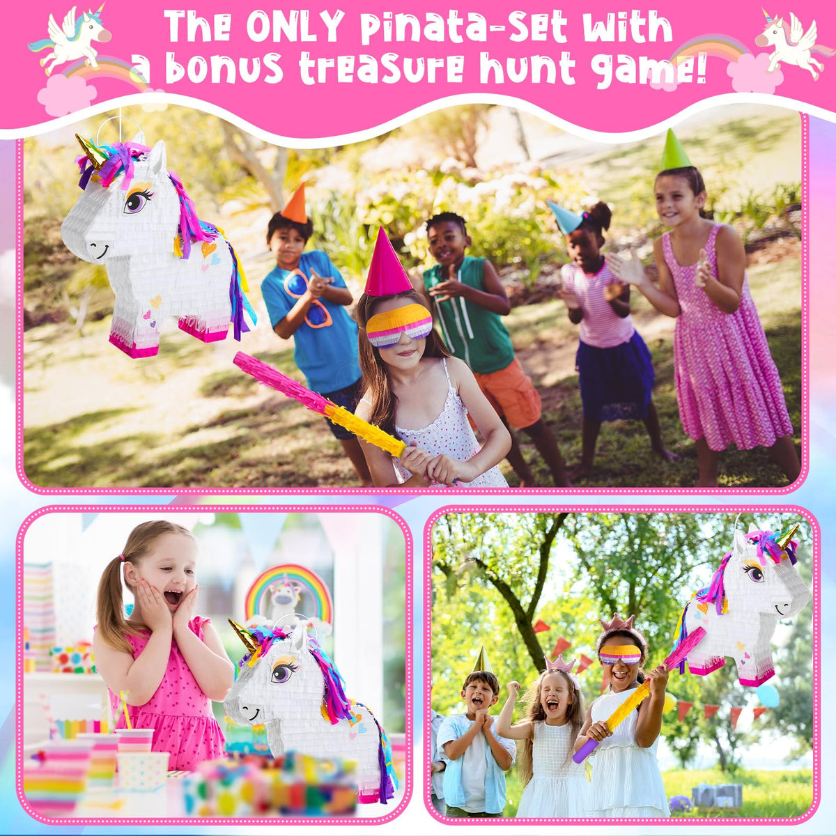 Blueweenly hanging hoop enables easy, skyward pinata setup