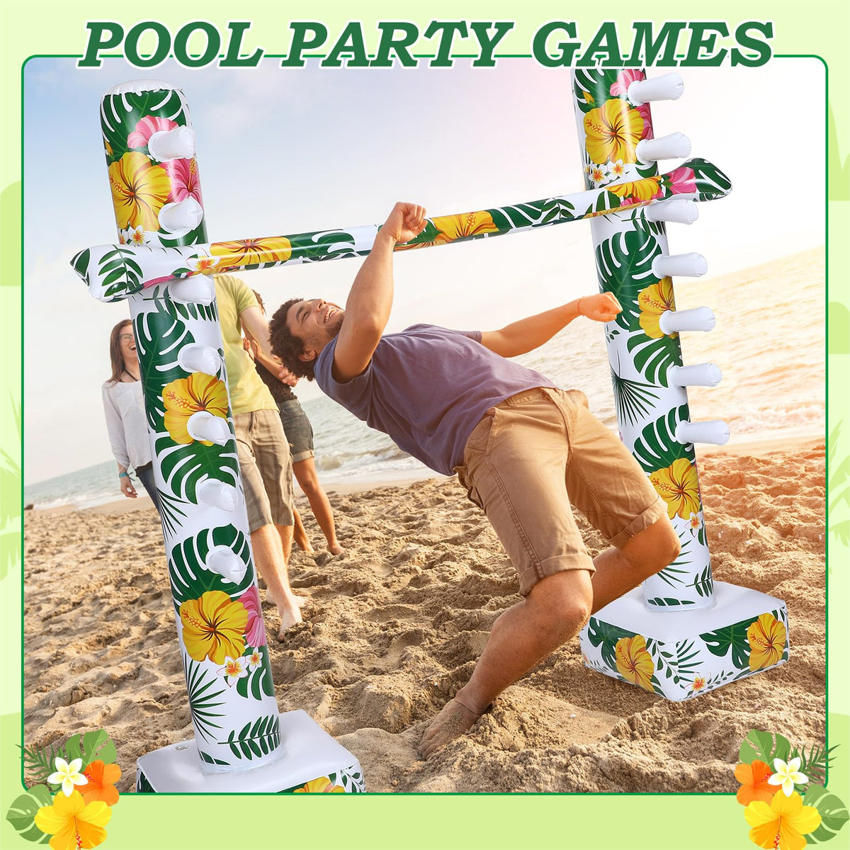 Blueweenly inflatable limbo package includes everything for quick setup