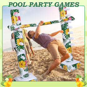 Blueweenly inflatable limbo package includes everything for quick setup