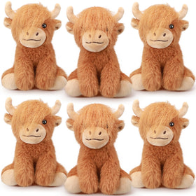 Blueweenly Highland cow plush 6in cuddle toy for kids