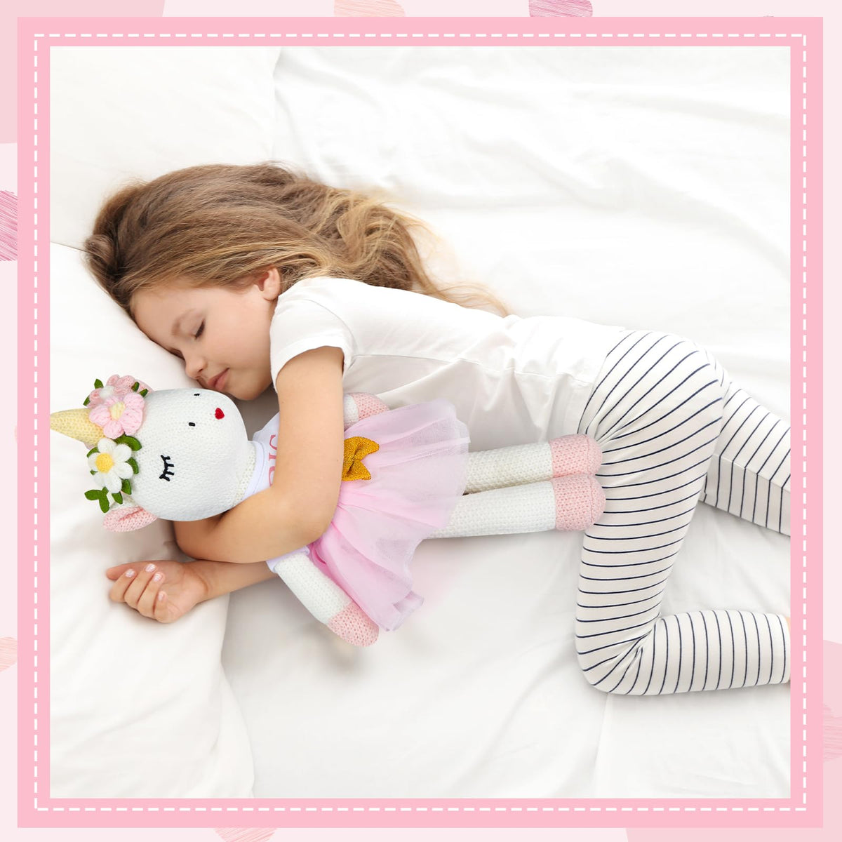 Blueweenly gift-pack image shows two plush unicorn dolls ready for gifting.