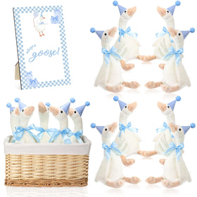 Blueweenly silly goose figurines provide playful charm for a first birthday display