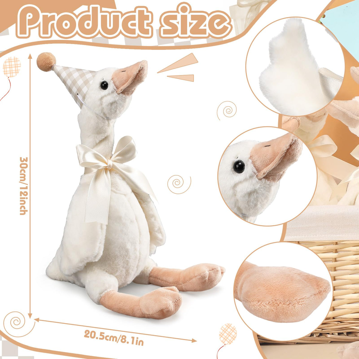 Blueweenly soft fiber geese provide gentle, safe decor for kids and guests.