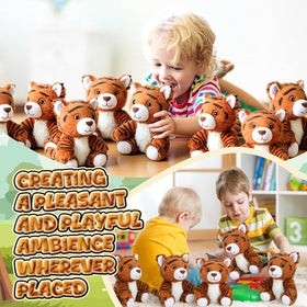 Blueweenly tiger plush set of 12 for group play.