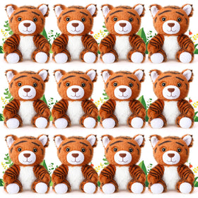Blueweenly tiger plush six-inch sitting pose ideal for cozy hugs.