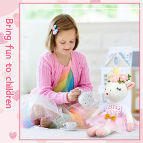 Blueweenly unicorn plush with tutu skirt sparks dress-up adventures.
