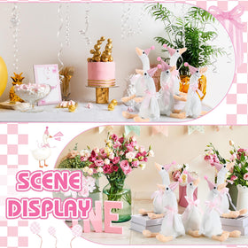 Blueweenly wooden table decor piece anchors the party display.