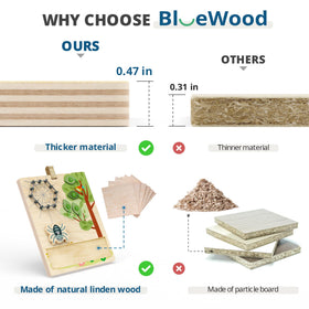 BlueWood Busy Board twisting gears to enhance hand-eye coordination during play