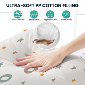 BlueWood Pikler cushion with soft cotton cover offers gentle comfort during play.