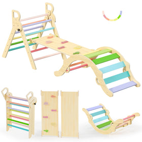BlueWood Pikler Triangle Arch anti-tip design for safer climbing play.