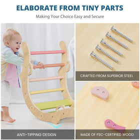 BlueWood Pikler Triangle designed for safe, engaging time with children during play sessions.