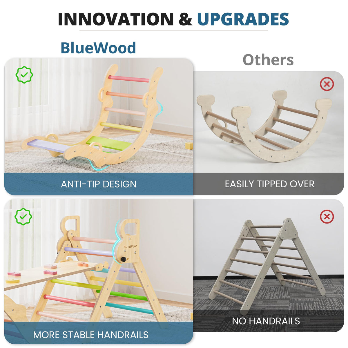 Colorful Spring finish brightens any playroom and sparks joyful exploration.