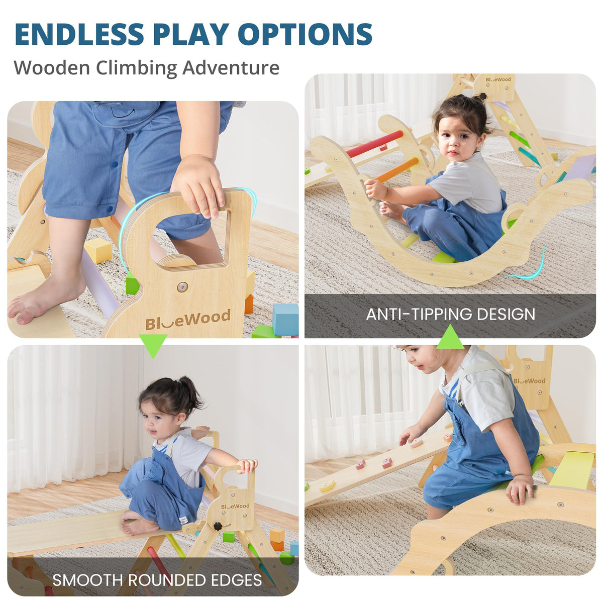 BlueWood Foldable Tripod eases storage after playtime without disassembly.