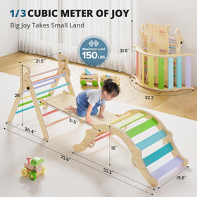 BlueWood Pikler Triangle Ramp invites gentle slides and imaginative movement for toddlers.