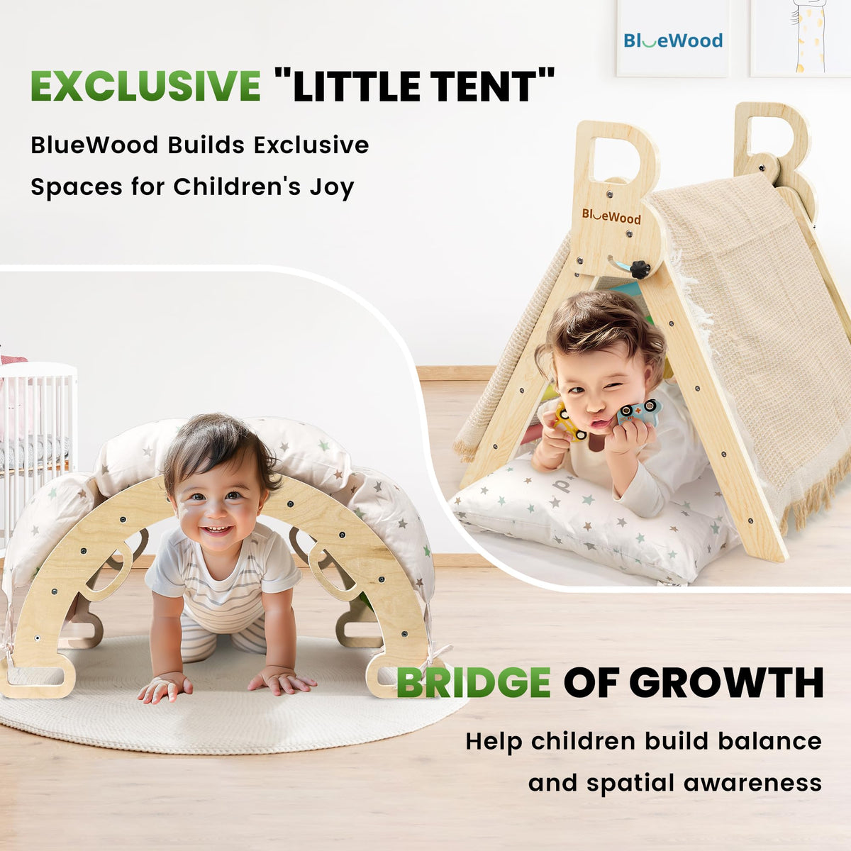 BlueWood Montessori Ladder promotes coordination during climbs.