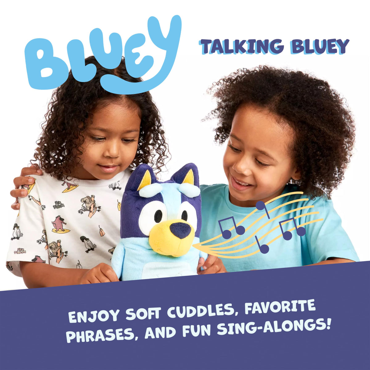 Bluey 13-inch talking plush; ideal for showtime and storytelling