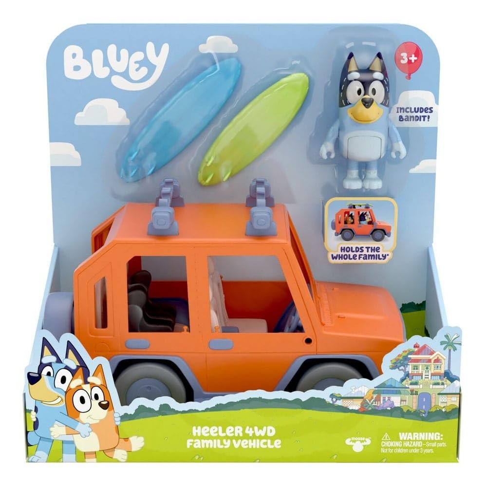 Bluey 4WD vehicle includes 1 figure for storytelling.